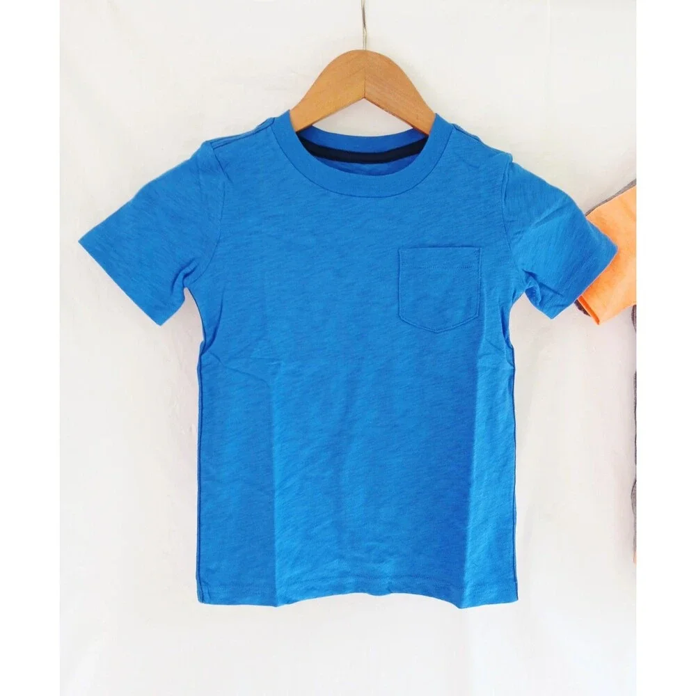 Simple Joys by Carter's 5T Pocket T-Shirt 3 Pack Crew Neck Short Sleeve